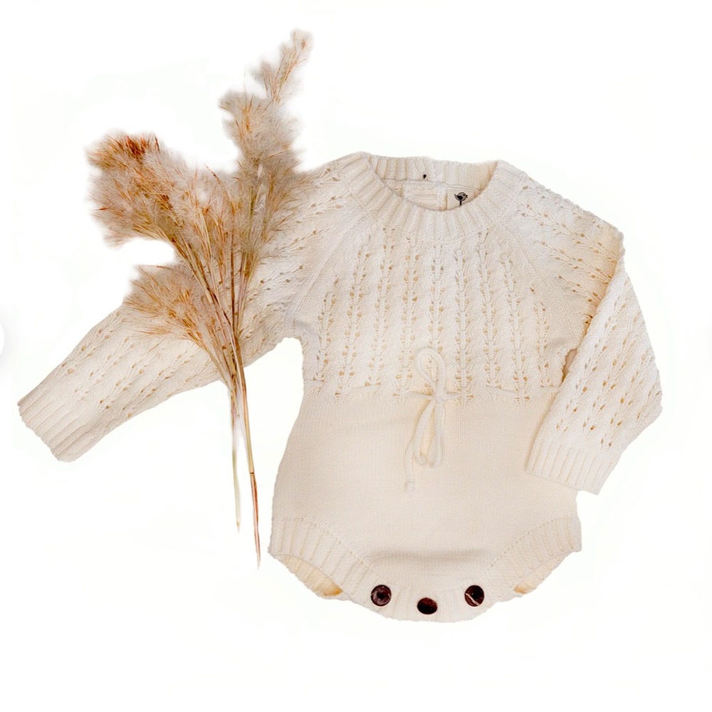 Baby Girl Knit Sweater Romper
